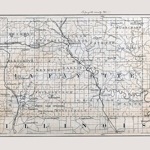 1880 Map of Lafayette County Wisconsin