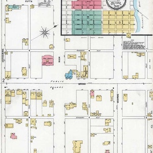 1897 Town Map of Milford Pike County Pennsylvania