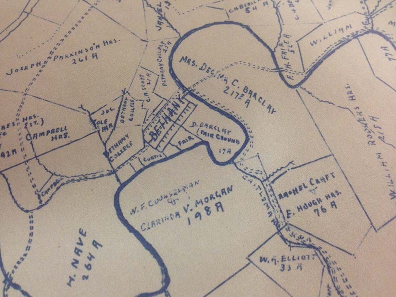1904 Farm Map of Brooke County Wva Etsy