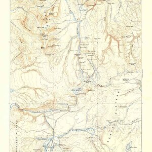 Carte topographique de Gallatin, Wyoming, 1885