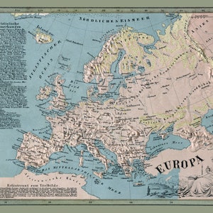 Carte en relief de l'Europe, 1864