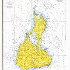 1968 Seekarte von Block Island Rhode Island