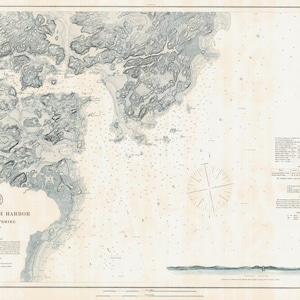 1876 Nautical Map of Portsmouth Harbor New Hampshire
