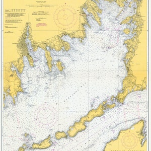 1950 Seekarte von Buzzards Bay Massachusetts