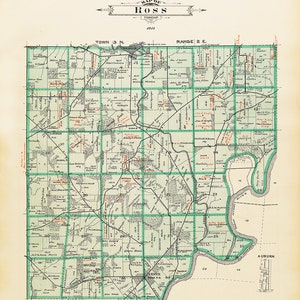 1914 Map of Ross Township Butler County Ohio