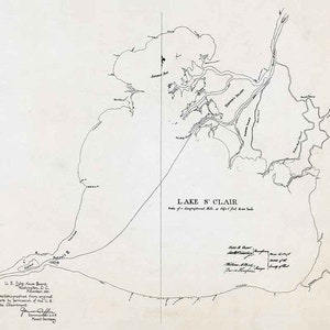 1891 Map of Lake Saint Clair