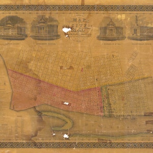 1838 Mapa de Alabama móvil