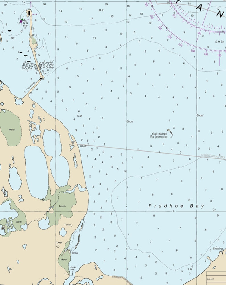 2015 Nautical Map of Prudhoe Bay Alaska Etsy