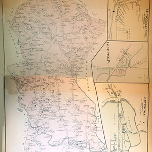 1876 Map of Amwell Township Washington County Pennsylvania