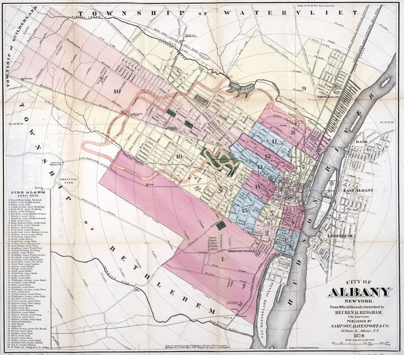 1874 Map of Albany New York Etsy - Il 794xN.934722795 Qx6h