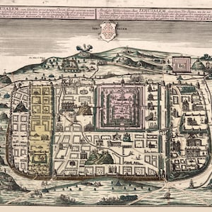 1730 Map of Jerusalem Israel