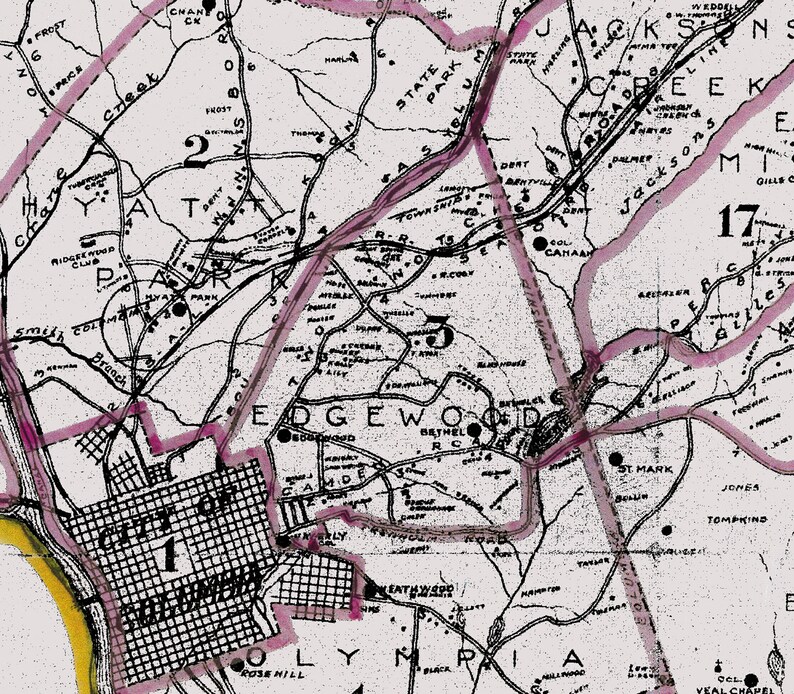 1915 Map of Richland County South Carolina Showing School - Etsy Sweden