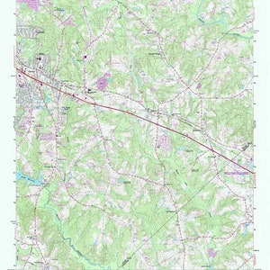 Mapa topográfico de 1964 de Garner, Carolina do Norte, Lago Benson