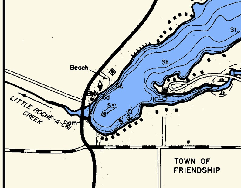 1965 Map of Friendship Lake Adams County Wisconsin - Etsy