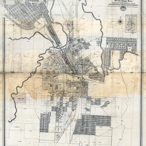 1880 Map of Fort Worth Texas