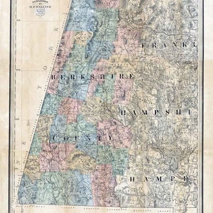 1871 Map of Berkshire County Massachusetts