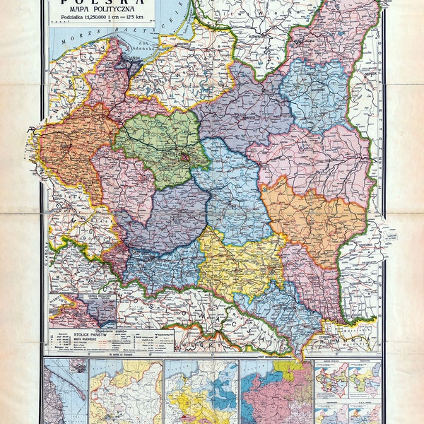 1930 Map of Poland