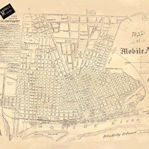 1900 Karte von Mobile, Alabama