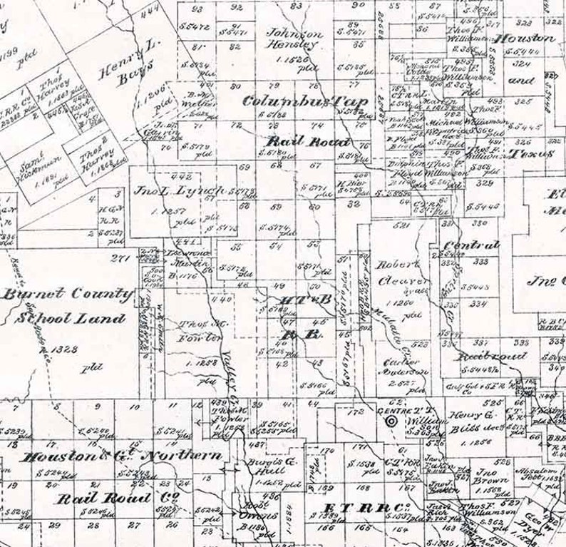 1879 Farm Line Map of Runnels County Texas Etsy Australia