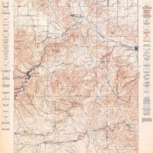1899 Topo Map of Sturgis South Dakota Quadrangle