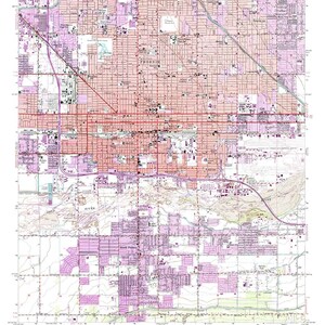 Carte topographique de Phoenix, Arizona, 1952