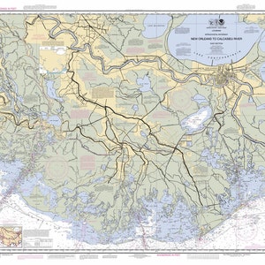 Carte 2012 de la voie navigable intra-côtière de la Nouvelle-Orléans
