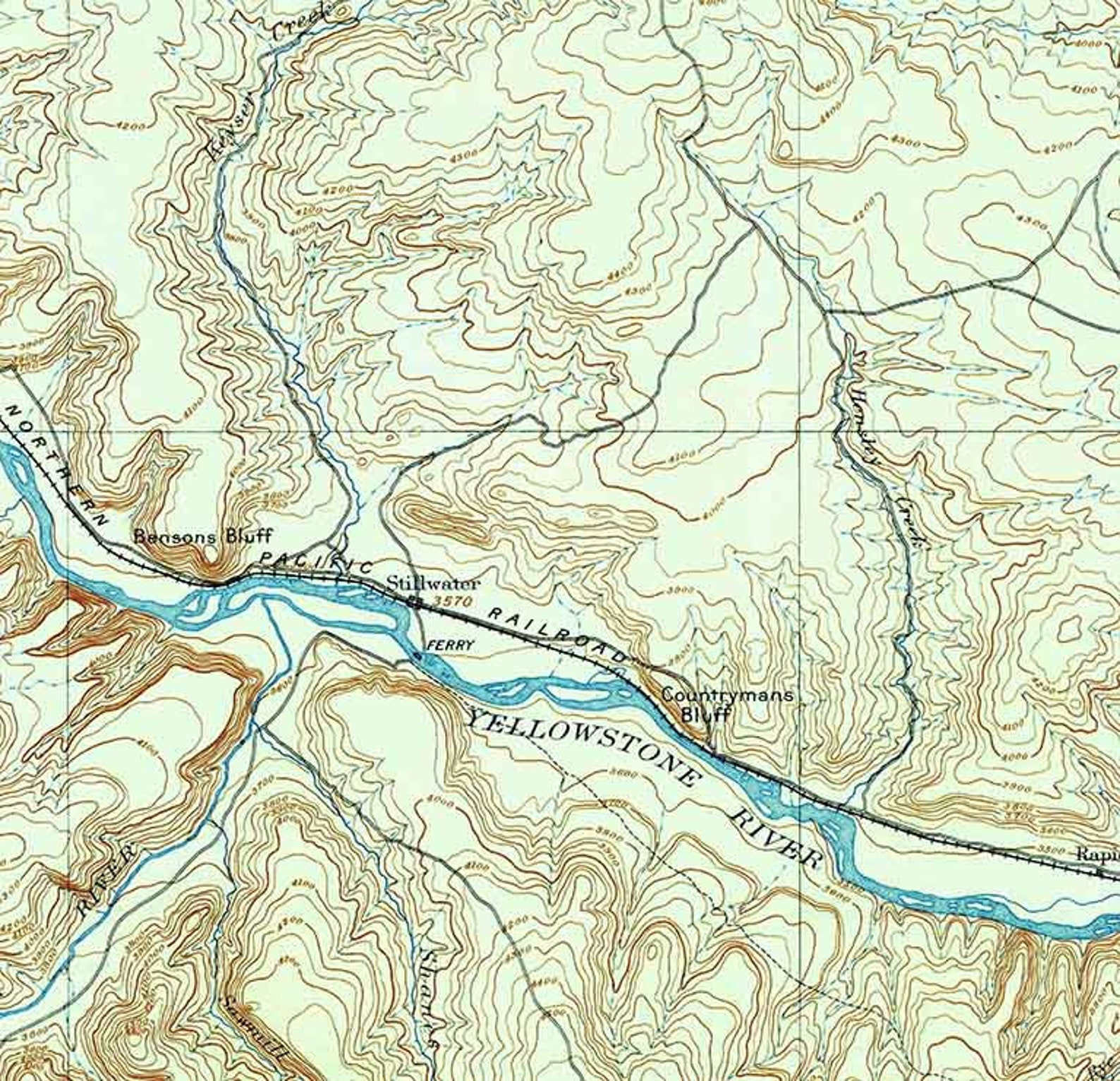 1892 Topo Map of Stillwater Montana Etsy
