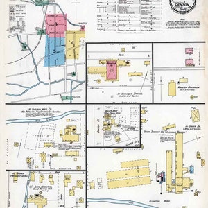 Sanborn 1892 Plan de Bangor Comté de Northampton en Pennsylvanie