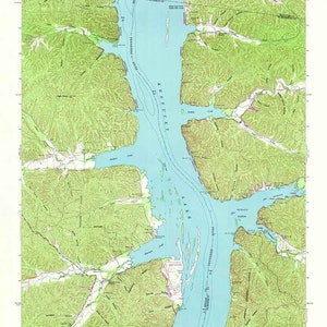 1949 Topo Map of Harmon Creek Tennessee