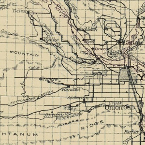 1921 Map of Yakima County Washington - Etsy