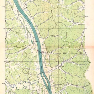 1936 Topo Map of Rushing Kentucky Tennessee