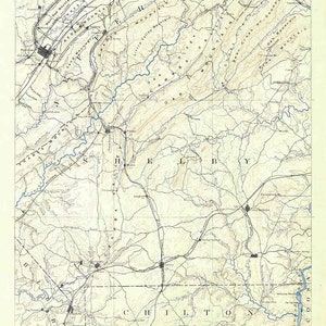 1890 Topo Karte von Bessemer, Alabama