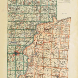 1914 Map of Madison and Lemon Township Butler County Ohio