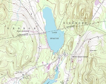 1987 Map of Lake Iroquois Vermont