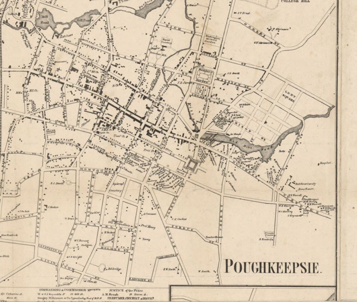 1858 Map of Dutchess County NY From Actual Surveys Etsy