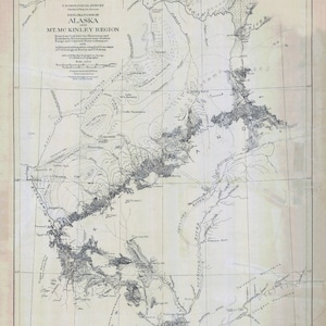 1904-Karte von Mt McKinley Region, Alaska
