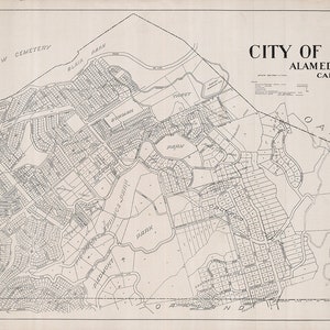 1914 Map of Piedmont Alameda County California