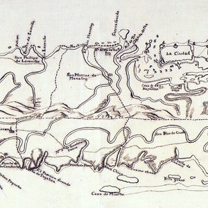 18.Jh., Landkarte von Peru