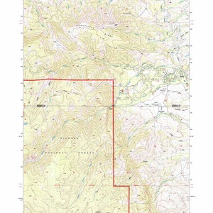 Carte topographique 1993 du Wyoming, WY, forêt des Bighorns