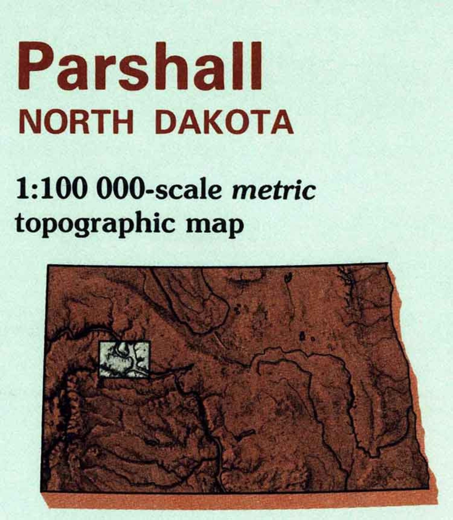 1982 Topo Map of Parshall North Dakota Quadrangle Lake Etsy