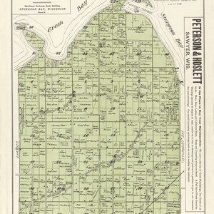 1914 Map of Nasewaupee Township Door County Wisconsin