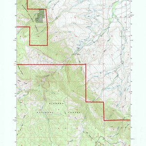 Carte topographique 1993 de Beckton, Wyoming, WY Bighorn Forest