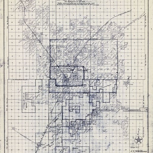 Kaart uit 1920 van de Las Vegas-vallei, Nevada