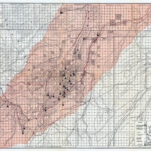 Carte des champs pétrolifères du comté d'Unita, Wyoming, 1903