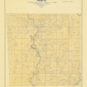 1889 Mapa del municipio principal del condado de Outagamie Wisconsin