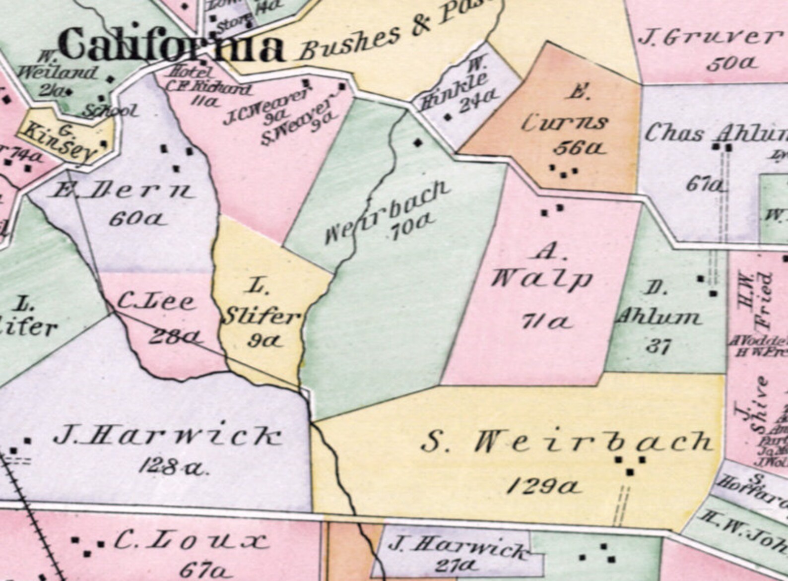 1891 Map of Richland Township Bucks County Pennsylvania Etsy UK