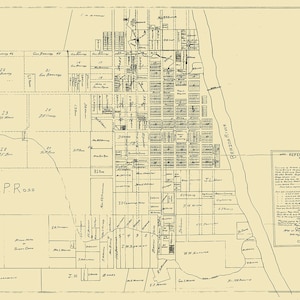 1869 Map of Waco Texas