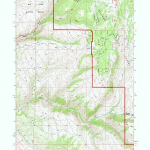 Carte topographique d'Allen Draw, Wyoming, WY Bighorn Forest, 1993