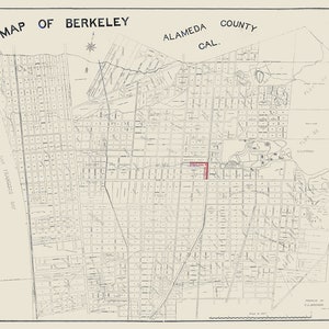 1902 Map of Berkeley Alameda County California