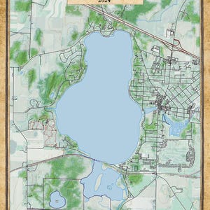 Carte 2024 du comté de Rock Lake Jefferson, Wisconsin